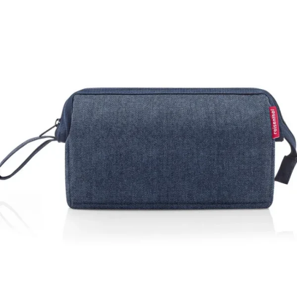 Trousse de toilette Travelcosmetic Herringbone Dark Blue, Reisenthel
