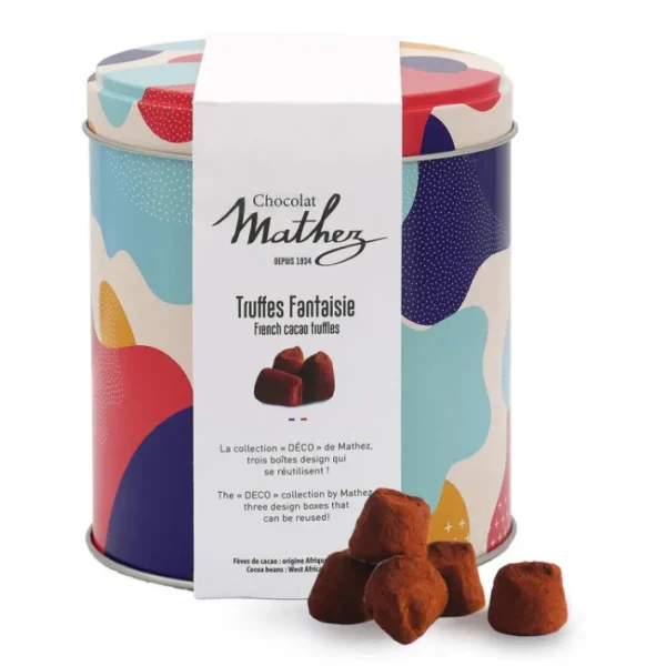 Truffes fantaisie au chocolat noir et aux éclats de caramel au beurre salé, Chocolat Mathez