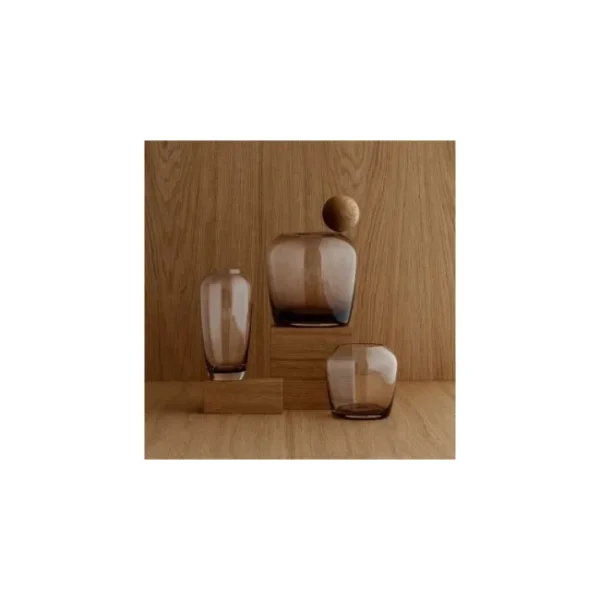 Vase bas 15 cm Leta Coffee, Blomus