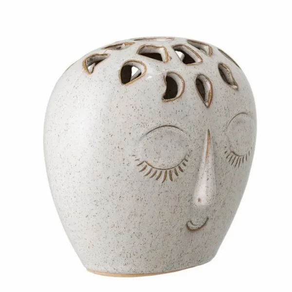 Vase Blanc en Grès Elissa, Bloomingville