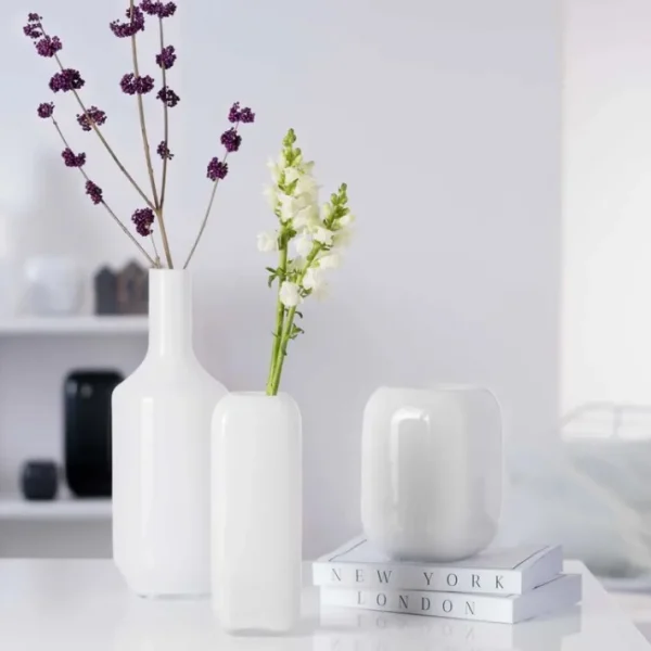 Vase Blanc Milano 27cm, Léonardo