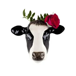 Vase mural Vache M, Quail Ceramics UK