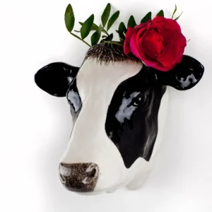 Vase mural Vache M, Quail Ceramics UK