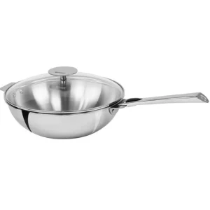 Wok 24cm amovible inox Casteline, Cristel