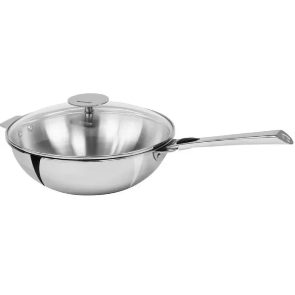 Wok 24cm amovible inox Casteline, Cristel